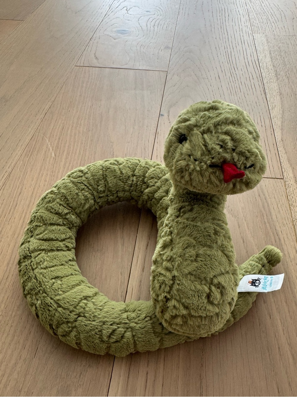 Jellycat Retired Stevie Snake Plush Green Stuffed Animal plush London Rare